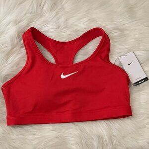 NIKE Swoosh Medium Support Padded Sports Bra in Gym Red Sz LARGE